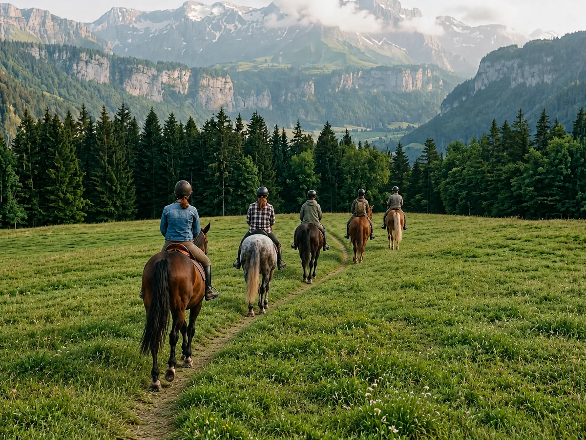 Balade à cheval en Savoie, autour de Saint-Alban-d'Hurtières